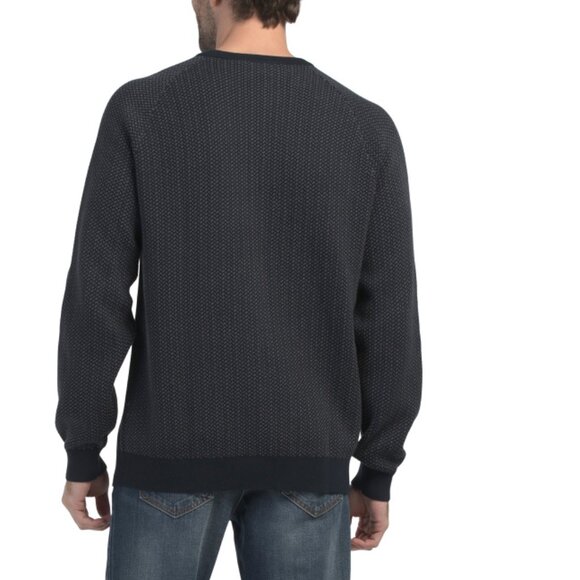 RHONE True Navy Birdseye Sweater - Picture 2 of 2